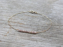 Load image into Gallery viewer, 24k Gold Plated Bridesmaid Jewelry 3-4mm Stracking Brown Chocolate Moonstone Bracelet Rondelle, Faceted 7" for Mens, Womens, gf, bf &amp; Adult.
