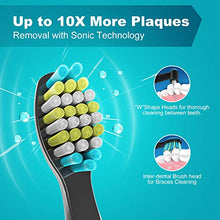 Load image into Gallery viewer, Electric Toothbrush Powerful Cleaning with 5 Modes, Smart Timer, 10 Brush Heads &amp; 2 Travel Cases, Electric Toothbrush Family Pack Rechargeable Whitening Sonic Toothbrush Fairywill

