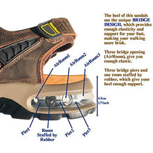 Load image into Gallery viewer, MarsRoad Men's Outdoor Hiking Sandals with Arch Support, Leather Open Toe Athletic Sport Summer Fisherman Water Shoes, Jesus sandals
