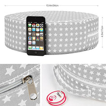 Load image into Gallery viewer, Zicac Kids' Anti-Slip Chair Booster Seat-High Chair Pad Heightening Dismountable Round Cushion (Gray)
