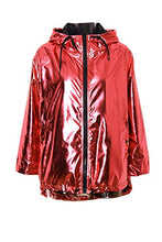 Load image into Gallery viewer, Hoodies Outerwear Long Sleeve Sweatshirt Gold Metallic Zipper Up Punk Raincoat Showerproof Outerwear Jacket…
