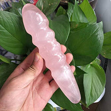 Load image into Gallery viewer, 2019 hot 18CM Natural Rose Quartz Crystal Massage Yoni Wand for Woman Health OR Gift
