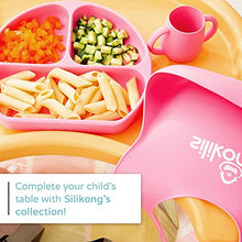 Load image into Gallery viewer, Baby to Toddler Silicone Suction Plate – Divided, BPA-Free Baby Led Weaning Plate Fits Most High Chair Trays – Dishwasher-, Oven-, &amp; Microwave-Safe Kids Dishes by Silikong, 8.2x7.3x1.4 in. (Blue)
