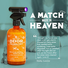 Load image into Gallery viewer, ANGRY ORANGE Pet Odor Eliminator for Strong Odor - Citrus Deodorizer for Dog Urine Smells on Carpet, Furniture &amp; Floors - Puppy Supplies﻿ (24 Fl Oz + UV Flashlight)
