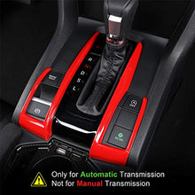Load image into Gallery viewer, Gear Box Trims for Honda Civic 10th Gen CVT Automatic Transmission Shift Boots Decoration Stickers for Civic 2021 2020 2019 2018 2017 2016- Red
