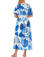 Load image into Gallery viewer, Bsubseach Long Swimsuit Cover Up Summer Kimono Short Sleeve Beach Open Front Cardigan Cover Ups for Women Green
