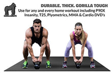 Load image into Gallery viewer, Premium Extra Large Exercise Mat - 9' x 6' x 1/4" Ultra Durable, Non-Slip, Workout Mats for Home Gym Flooring - Plyo, MMA, Cardio Mat - Use with or Without Shoes (108" Long x 72" Wide x 6mm Thick)
