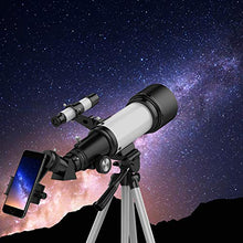 Load image into Gallery viewer, Telescope, 70mm Aperture 400mm AZ Mount, Fully Multi-Coated Optics, Telescopes for Adults, Telescope for Kids Beginners Astronomy Refractor Telescope Travel Scope with Tripod, Phone Adapter, Backpack
