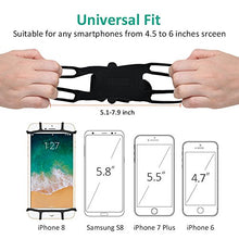 Load image into Gallery viewer, Bike Mount, Universal Bicycle Phone Holder, Adjustable Silicone Handlebar Mount Compatible with iPhone 11 Pro Max/8/7/6 Plus, Samsung S9/S8 Plus 4.5"-6.0", Ideal for Mountain Bikes and Motorcycle
