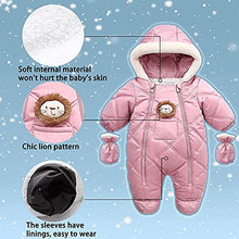 Load image into Gallery viewer, XIFAMNIY Baby Girls and Boys Lion Snowsuit Winter Outfit Outwear Hooded Footie Jumpsuit
