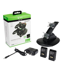 Load image into Gallery viewer, PDP 037-011-NA Energizer Xbox 360 Power &amp; Play Controller Charger with Rechargeable Battery Pack for Two Wireless Controllers Charging Station
