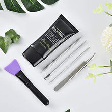Load image into Gallery viewer, Blackhead Remover Face Mask,Black Mask,3-in-1 Purifying Charcoal Peel off Mask with Acne &amp; Blackhead Extractor Kit and Silicone Brush,Deep Cleansing Facial Mask for All Skin Types Face &amp; Nose
