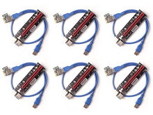 Load image into Gallery viewer, Dracaena PCIE Riser Adapter Card for GPU Crypto Mining16X to 1X (6pin/ MOLEX/SATA Powered) LED Status + 60cm USB 3.0 Cable (GPU Ethereum Mining) (6 pcs per Pack)
