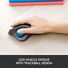 Load image into Gallery viewer, Logitech M570 Wireless Trackball Mouse – Ergonomic Design with Sculpted Right-Hand Shape, Compatible with Apple Mac and Microsoft Windows Computers, USB Unifying Receiver, Dark Gray
