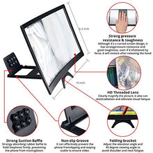 Load image into Gallery viewer, KYLIN 12" Cell Phone Screen Magnifier, Phone Screen Enlarger, Portable Universal Screen Amplifier for Cell Phone, HD Curved Screen Projector for Smartphone, with Foldable Phone Stand
