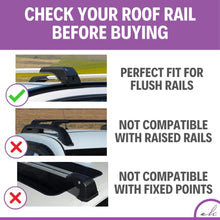 Load image into Gallery viewer, ERKUL Roof Rack Cross Bars for Kia Sorento | Aluminum Lockable Rooftop Luggage Crossbars Set to Carry Cargo Carrier, Canoe, Snowboard, Bike by ERKUL Car Accessories | Silver, 2021-2023
