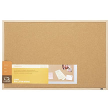 Load image into Gallery viewer, Quartet Cork Board Bulletin Board, 23" x 35" Framed Corkboard, Oak Frame, Decorative Hanging Pin Board, Perfect for Office &amp; Home Decor, Home School Message Board or Vision Board (35-380352)
