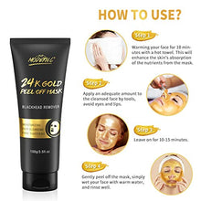 Load image into Gallery viewer, Blackhead Remover Mask, 24K Gold Peel Off Mask, Gold Facial Mask Anti-Aging, Deep Cleansing, Reduces Fine Lines＆ Wrinkles Great for All Skin, With Blackhead Remover Extractor Tools Kit &amp; Mask Brush
