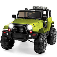 Load image into Gallery viewer, Best Choice Products Kids 12V Ride On Truck w/ Remote Control, 3 Speeds, LED Lights, AUX, Green
