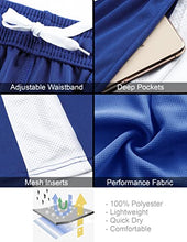 Load image into Gallery viewer, Liberty Imports Pack of 5 Men's Athletic Basketball Shorts Mesh Quick Dry Activewear with Pocket (Large, Edition 3)
