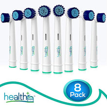 Load image into Gallery viewer, Compatible with Oral-B Electric Toothbrush Sensitive Replacement Head Generic - 8-Pack | Gentle-Action Tooth Brush Heads with Dupont Bristles | Sensitive Gums &amp; Teeth &amp; Gentle Whitening Action | Braun
