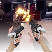 Load image into Gallery viewer, NexiGo VR Pistol Grip for Oculus Quest 2 Controllers, Game Gun Accessories Compatible with Pistol Whip VR Game, Enhanced FPS Gaming Experience, Black
