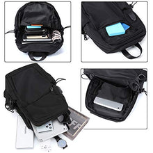 Load image into Gallery viewer, Small Black Sling Crossbody Backpack Shoulder Bag for Men Women, Lightweight One Strap Backpack Sling Bag Backpack for Hiking Walking Biking Travel Cycling USB Charger Port-Nylon
