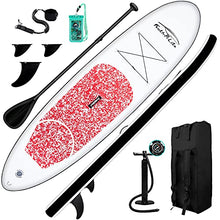 Load image into Gallery viewer, FEATH-R-LITE Inflatable Stand Up Paddle Board 10'x30''x6'' Ultra-Light (16.7lbs) SUP with Paddleboard Accessories,Three Fins,Adjustable Paddle, Pump,Backpack, Leash, Waterproof Phone Bag
