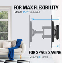 Load image into Gallery viewer, Mounting Dream Full Motion TV Wall Mount and Soundbar Bracket Bundle, TV Bracket for 26-55 Inch TVs, Max VESA 400x400mm and 99 LBS, Sound Bar Mount for Mounting Above or Under TV Up to 15 LBS
