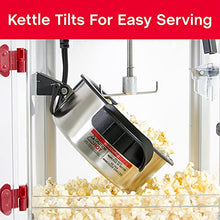 Load image into Gallery viewer, West Bend Hot Oil Theater Style Popcorn Popper Machine with Nonstick Kettle Includes Measuring Tool and Serving Scoop, 4-Ounce, Red
