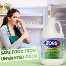 Load image into Gallery viewer, ZORBX Unscented Odor Eliminator Spray - Used in Hospitals &amp; Healthcare Facilities | Advanced Trusted Odor Remover Formula | All-Purpose Deodorizer for Dog, Cat, Home, Carpet &amp; Car - 128 Oz (1 Gallon)
