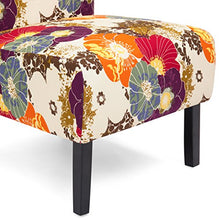 Load image into Gallery viewer, Best Choice Products Modern Contemporary Upholstered Armless Accent Chair - Floral/Multicolor
