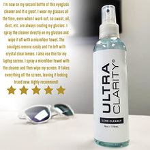 Load image into Gallery viewer, ULTRA CLARITY Eyeglass Lens Cleaning Spray 6 oz, Glasses, Phone &amp; Electronic Screens, Optic Surfaces, Ideal Even on Coated Surfaces, Silicone-Free, Safe Professional Grade Formula

