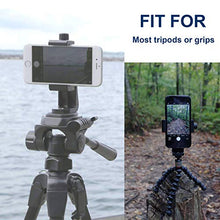 Load image into Gallery viewer, Universal Smartphone Cell Phone Mount Holder Adapter for Tripods or Stands with Standard 1/4 Inch Mount Screw, can Rotates Vertically and Horizontally
