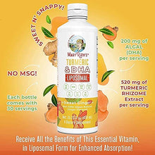 Load image into Gallery viewer, Omega Gummies &amp; Turmeric DHA Liposomal Bundle by MaryRuth's | Omega 3-6-7-9 Gummies for Adults &amp; Kids, 120ct | Turmeric &amp; Omega-3 DHA Liposomal (Sweet Ginger), 16oz | Non-GMO, Vegan
