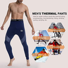 Load image into Gallery viewer, MEETWEE Thermal Pants for Men, Winter Base Layer Long Johns Compression Tights Wintergear Cold Weather for Heat Retention (Grey+Blue, Large)
