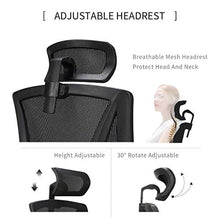 Load image into Gallery viewer, Hbada Reclining Office Desk Chair | Adjustable High Back Ergonomic Computer Mesh Recliner | Home Office Chairs with Footrest and Lumbar Support, Black
