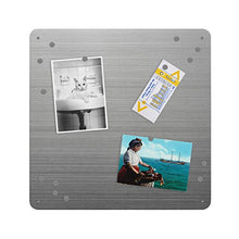 Load image into Gallery viewer, Three By Three Seattle Square Dot Magnetic Bulletin Board, 15 Inches, Stainless Steel, 1 Pack (32410)
