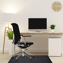 Load image into Gallery viewer, Office Chair Mat for Hardwood and Tile Floor, Black, Anti-Slip, Non-Curve, Under the Desk Mat Best for Rolling Chair and Computer Desk, 47 x 35 Rectangular Non-Toxic Plastic Protector, Not for Carpet

