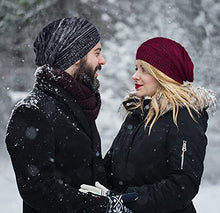 Load image into Gallery viewer, 2 Pack Winter Slouchy Beanie Hat for Women &amp; Men, Knit Soft Cozy Oversized Warm Hats
