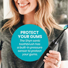 Load image into Gallery viewer, Shyn Sonic Rechargeable Electric Toothbrush - ADA Accepted - with 8 Whitening Brush Heads, Charger, and Travel Case (Black)
