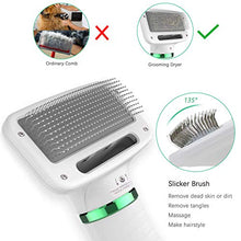 Load image into Gallery viewer, PETRIP Dog Hair Dryer Pet Dryer Professional Grooming Blower Dog Slicker Brush for Medium Pet Small Dog Cat (White, 2 in 1 Dryer)
