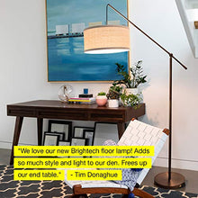 Load image into Gallery viewer, Brightech Hudson 2 - Contemporary Arc Floor Lamp Hangs Over The Couch from Behind - Large, Standing Pendant Light - Mid Century Modern Living Room Lamp - W. LED Bulb - Oil Rubbed Bronze
