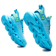 Load image into Gallery viewer, GSLMOLN Tennis Shoes for Big Boys Sneakers Walking Jogging Athletic Sport Gym Workout Fitness Running Jog Shoes for Teen Young Mens Zapatos de Hombre Sky/Blue Size 12
