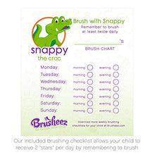 Load image into Gallery viewer, Brusheez Kid's Electric Toothbrush (Safari Edition) Set - Soft Bristles, Easy-Press Power Button, 2 Brush Heads, Cute Animal Cover, Sand Timer, Rinse Cup &amp; Storage Base - Snappy The Croc
