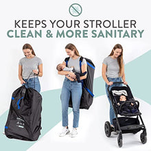 Load image into Gallery viewer, Stroller Bag for Airplane Travel - Baby Stroller Cover for Travelling - Durable Nylon Gate Check Bag with Backpack Straps to Easily Carry and Protect Single, Double, &amp; Umbrella Strollers
