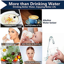 Load image into Gallery viewer, Alkaline Water Ionizer, Up to -500mV ORP, PH 3.5-10.5 Water Purifier Machine, Home Alkaline Water Filter with 7 Water Settings, 6000 Liters Per Filter,Auto-Cleaning,Intelligent Voice (Silver)
