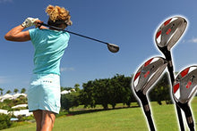 Load image into Gallery viewer, Petite Senior Womens Majek Golf Clubs All Ladies Hybrid Complete Full Lightweight Graphite Set Includes: #3, 4, 5, 6, 7, 8, 9, PW. Right Handed Senior Lady Flex Clubs Perfect for Ladies 4'10" to 5'3"

