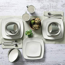 Load image into Gallery viewer, Gibson Soho Lounge Dinnerware set, Square, Celadon
