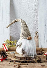 Load image into Gallery viewer, Funoasis Holiday Gnome Handmade Swedish Tomte, Christmas Elf Decoration Ornaments Thanks Giving Day Gifts Swedish Gnomes tomte 16 Inches (Khaki)
